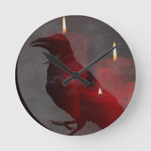Horloge Ronde "Sous ton charme en rouge"