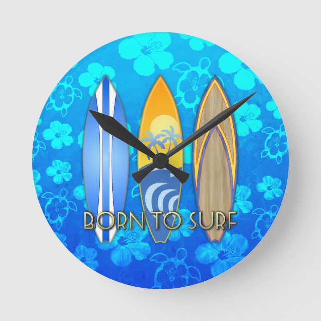 Horloge Ronde Soutenu pour surfer (Recto)