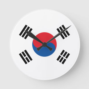 Horloge Ronde South Korea Flag