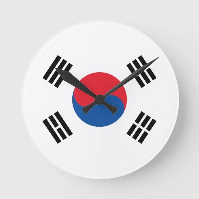 Horloge Ronde South Korea Flag (Recto)