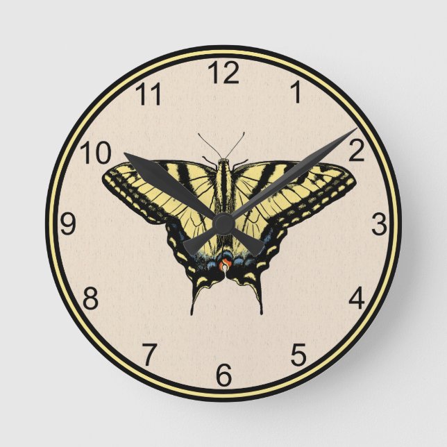 Horloge Ronde Southwestern Yellow Swallowtail Butterfly Small (Recto)
