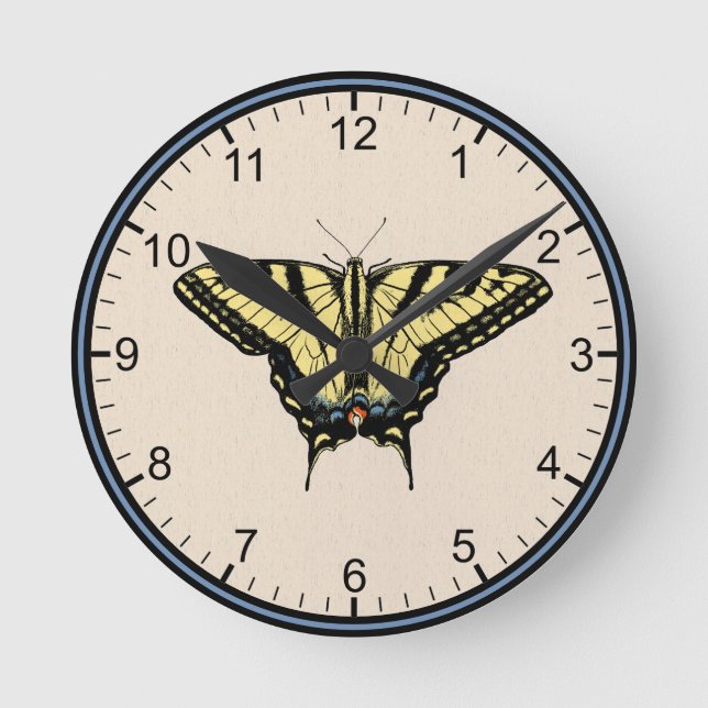 Horloge Ronde Southwestern Yellow Swallowtail Butterfly Small (Recto)