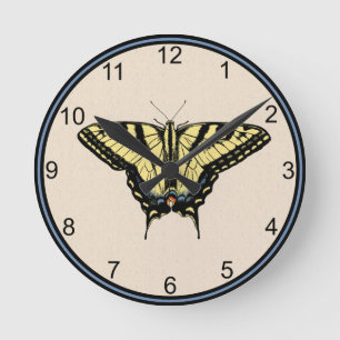Horloge Ronde Southwestern Yellow Swallowtail Butterfly Small