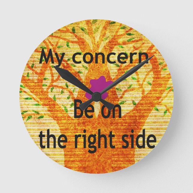 Horloge Ronde Soyez à droite (Recto)