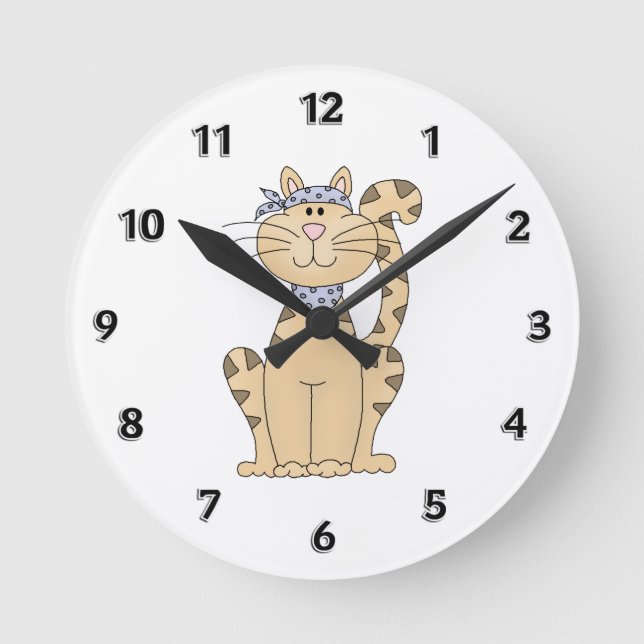 Horloge Ronde Soyez un chat Cool (Recto)
