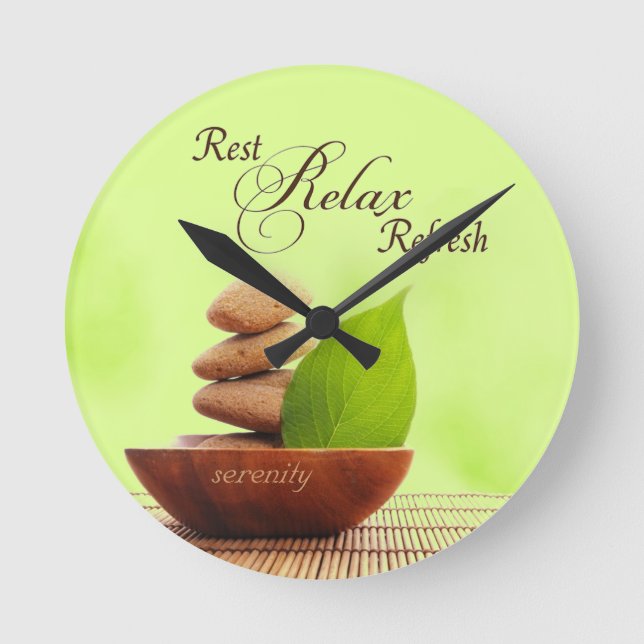 Horloge Ronde Spa Retreat Wall Clock (Recto)