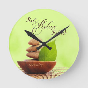 Horloge Ronde Spa Retreat Wall Clock