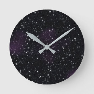Horloge Ronde Space Stars Galaxy Nebula