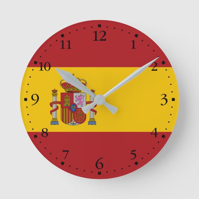 Horloge Ronde Spain Flag (Recto)