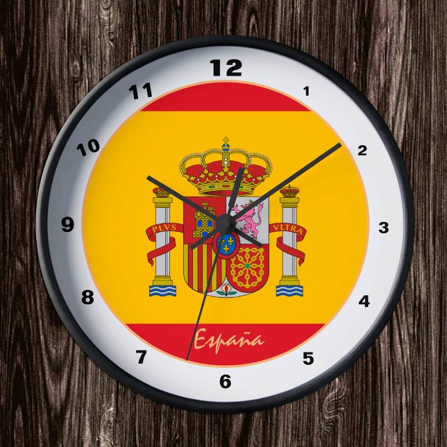 Horloge Ronde Spanish Flag & Spain trendy fashion /design clock (Créateur téléchargé)
