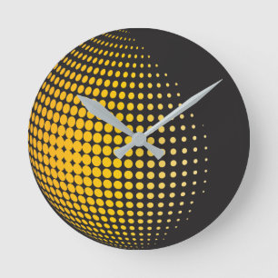 Horloge Ronde Sphères 3D avec points