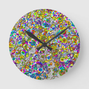 Horloge Ronde Sphéroïdes Style Bio Design Orbes