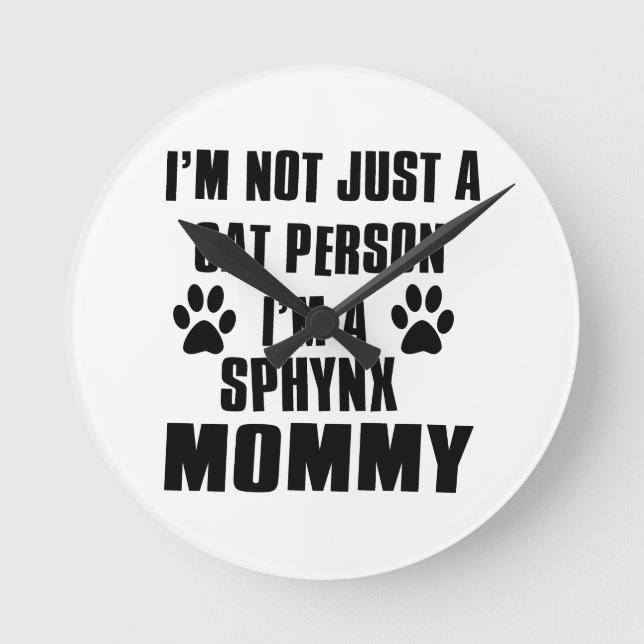 Horloge Ronde Sphynx shirts Cat (Recto)