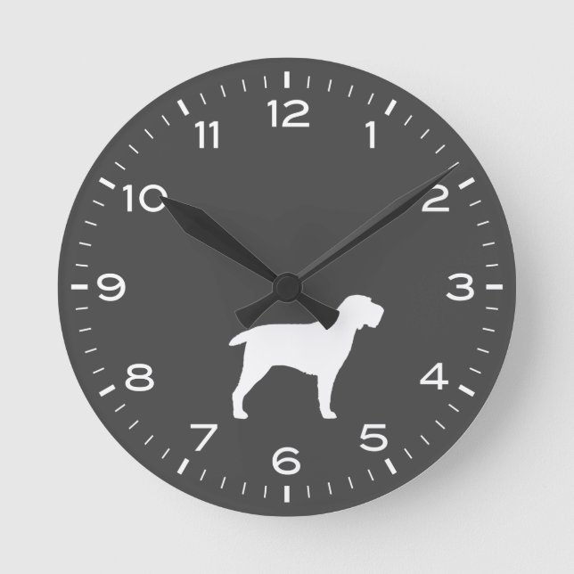 Horloge Ronde Spinone Italiano Chien race Silhouette (Recto)