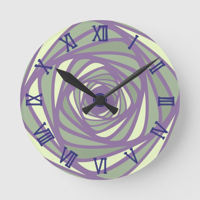 Horloge Ronde spirale 4 couleurs (Recto)