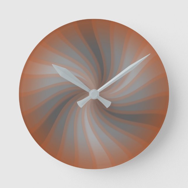 Horloge Ronde Spirale de cuivre (Recto)