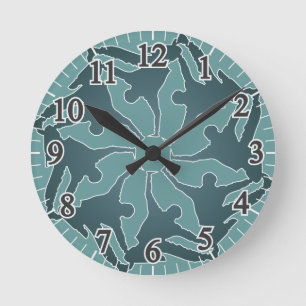 Horloge Ronde Spirale de smurf
