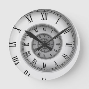 Horloge Ronde Spirale romaine 121