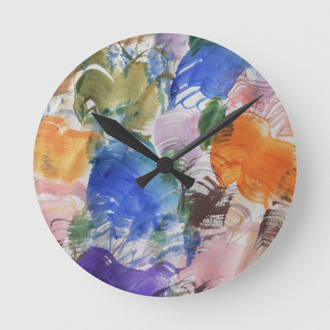 Horloge Ronde Splash couleur (Recto)