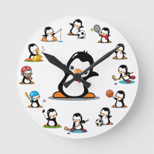 Horloge Ronde Sport Penguins