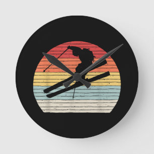 Horloge Ronde Sports d'hiver vintages