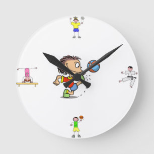 Horloge Ronde Sports Wall Clock