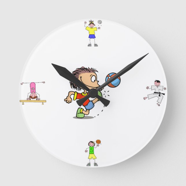 Horloge Ronde Sports Wall Clock (Recto)