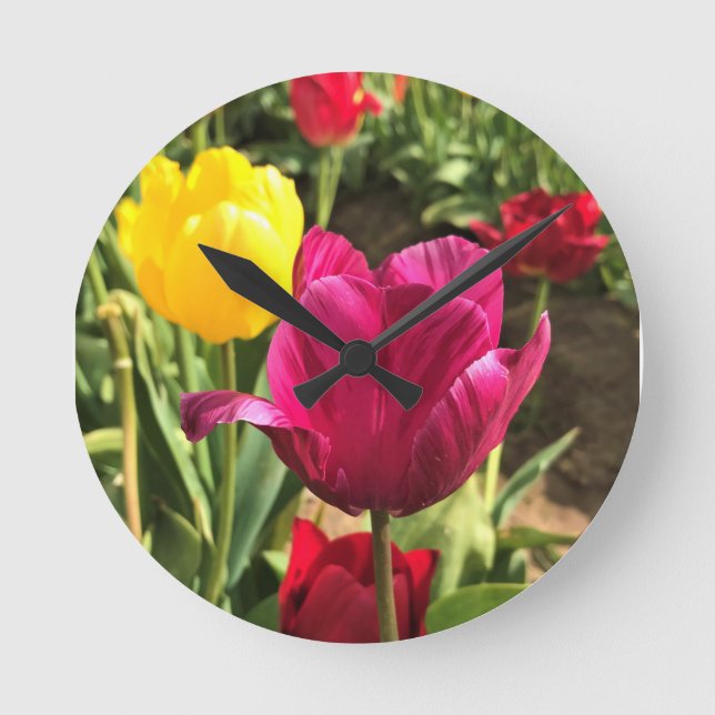 Horloge Ronde Spring tulips, Oregon (Recto)
