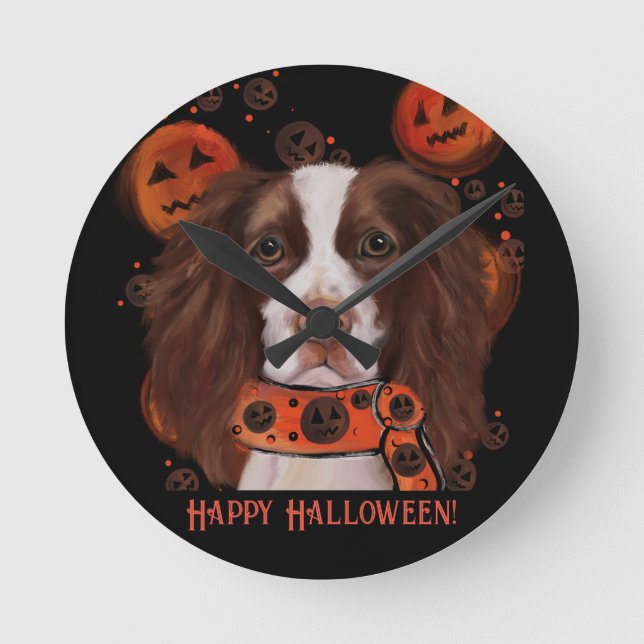 Horloge Ronde Springer Spaniel anglais (Recto)