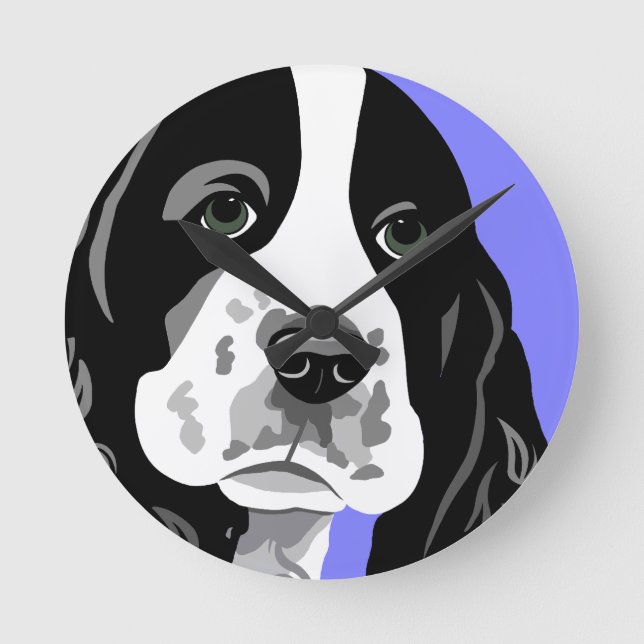 Horloge Ronde Springer Spaniel Art Clocks (Recto)