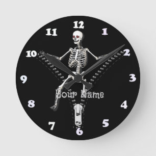 Horloge Ronde Squelette à fermeture éclair