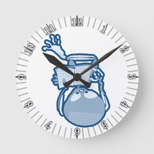 Horloge Ronde Squelette littéraire Abigail Absorbé avec livre (Recto)