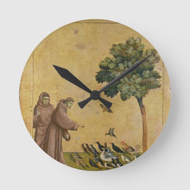 Horloge Ronde St Francis d'Assisi prêchant aux oiseaux (Recto)