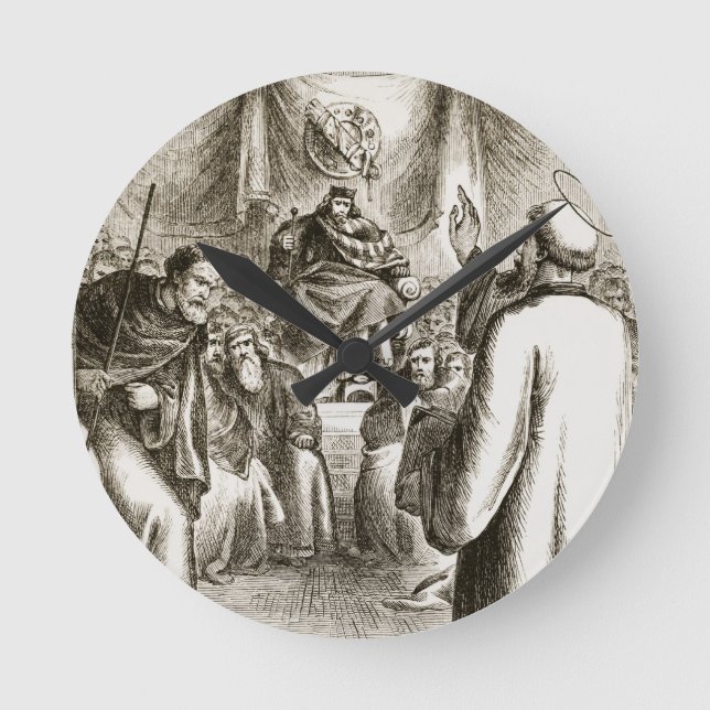 Horloge Ronde St. Patrick preaching at Tara, from 'The Trias Thu (Recto)