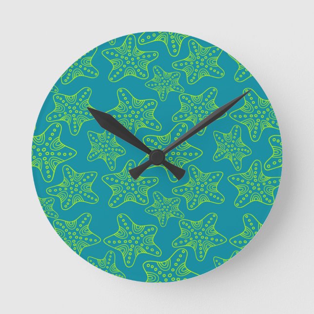 Horloge Ronde Starfish Crowd Pattern (Recto)