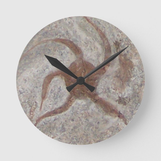 Horloge Ronde Starfish Fossil (Recto)