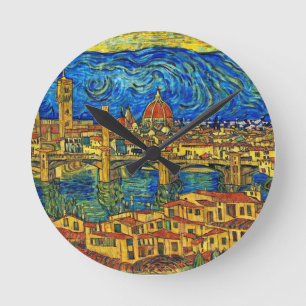 Horloge Ronde Starry Starry Night Florence Italie