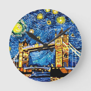 Horloge Ronde Starry Starry Night Londres Angleterre