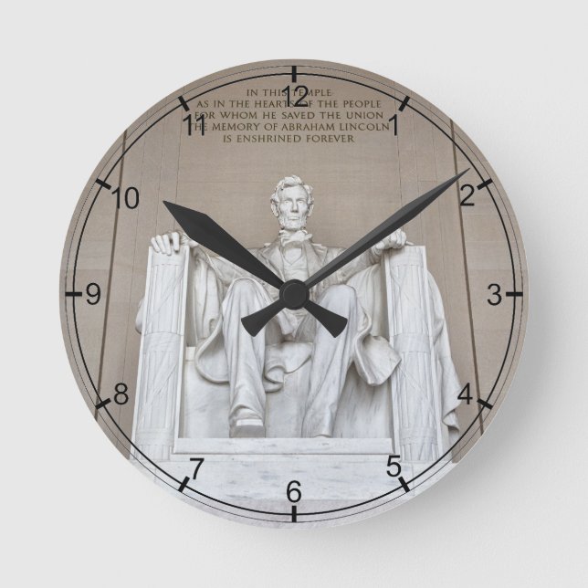 Horloge Ronde Statue d'Abraham Lincoln (Recto)