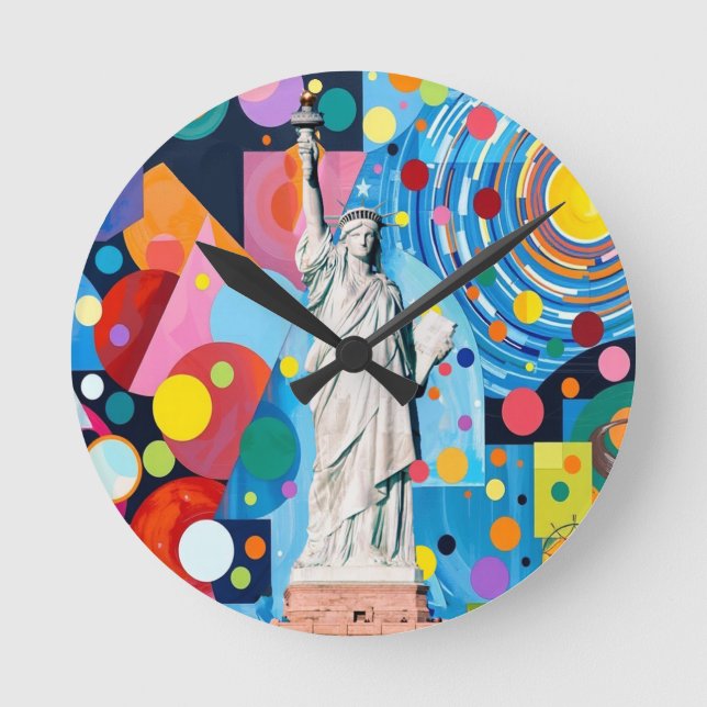 Horloge Ronde Statue de la Liberté (Recto)