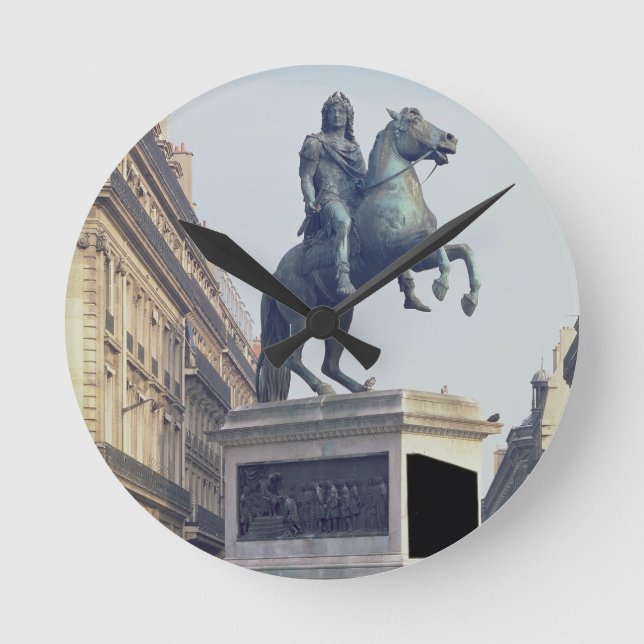 Horloge Ronde Statue d'Equestrian de King Louis XIV (1816-22) (Recto)