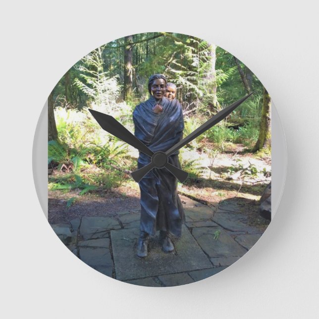 Horloge Ronde Statue Sacagawea, Fort Clatsop, Astoria, Oregon (Recto)