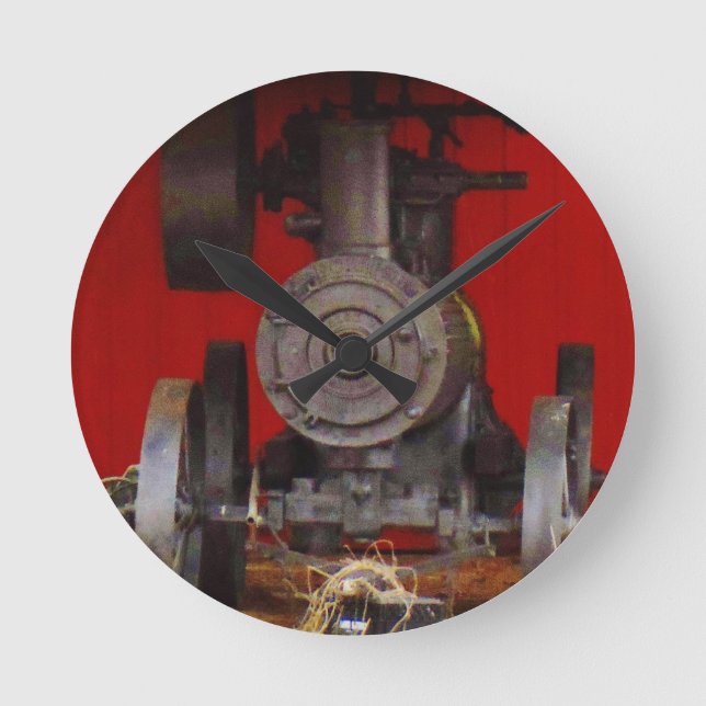 Horloge Ronde Steam powered Antique Tracter (Recto)