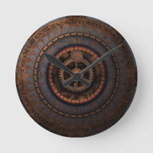 Horloge Ronde Steampunk Clock