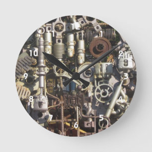 Horloge Ronde Steampunk mécanique