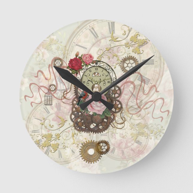 Horloge Ronde Steampunk Romantic (Recto)