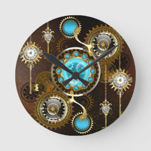 Horloge Ronde Steampunk Rusty Background