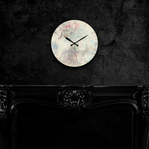 Horloge Ronde Steampunk victorien   Watercolor Grunge Pastel
