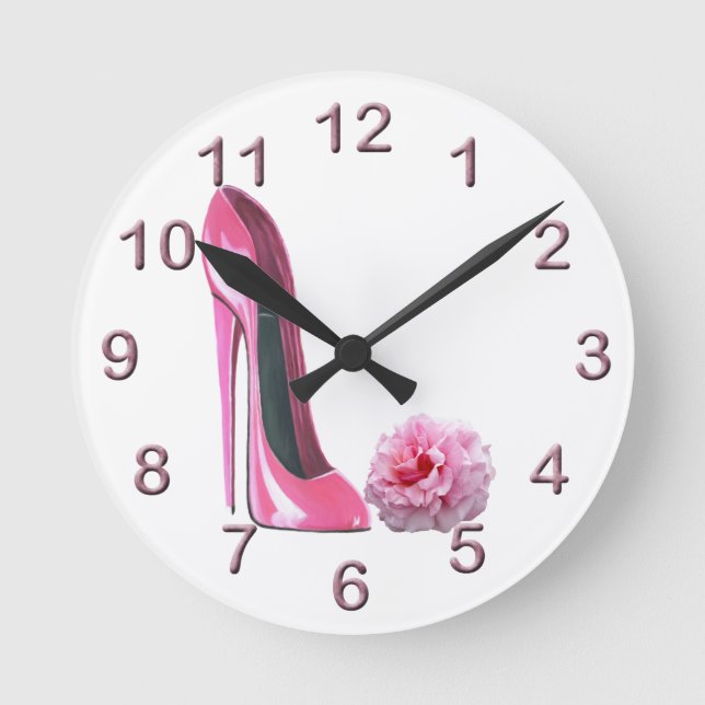 Horloge Ronde Stiletto shoe Art Clocks (Recto)