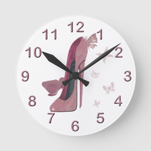 Horloge Ronde Stiletto shoe Art Clocks (Recto)